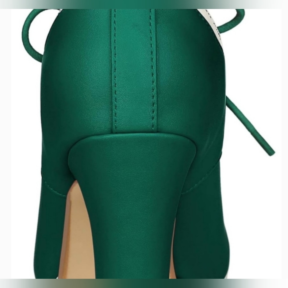 NWOT Alegria K Green Tie Up Bootie Heels Size 10 - Picture 3 of 4